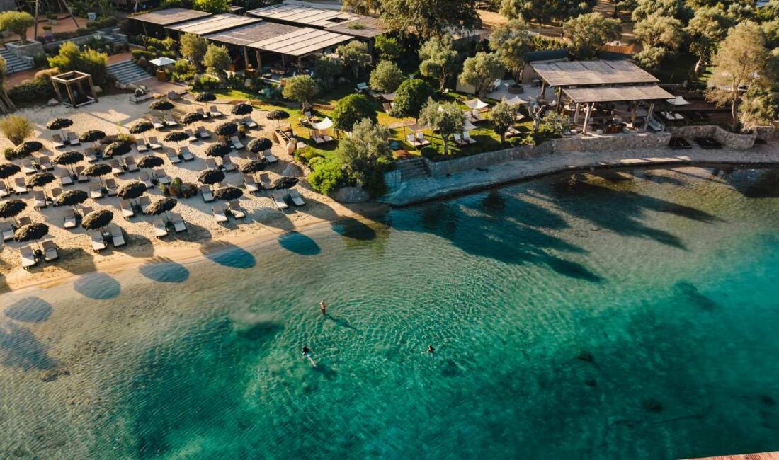 Bodrum Cennet Koyu'nda tarihi zeytin ağaçları arasında konumlanan The Casa