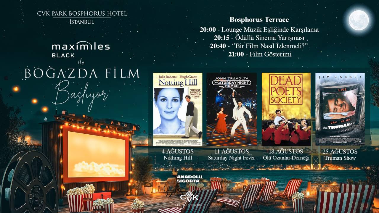 CVK Park Bosphorus, açık hava sinema konseptine ev sahipliği yapacak